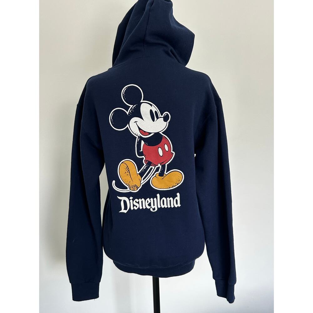 Disney Mickey Mouse Disneyland Full Zip Jacket, Size S, Navy Blue